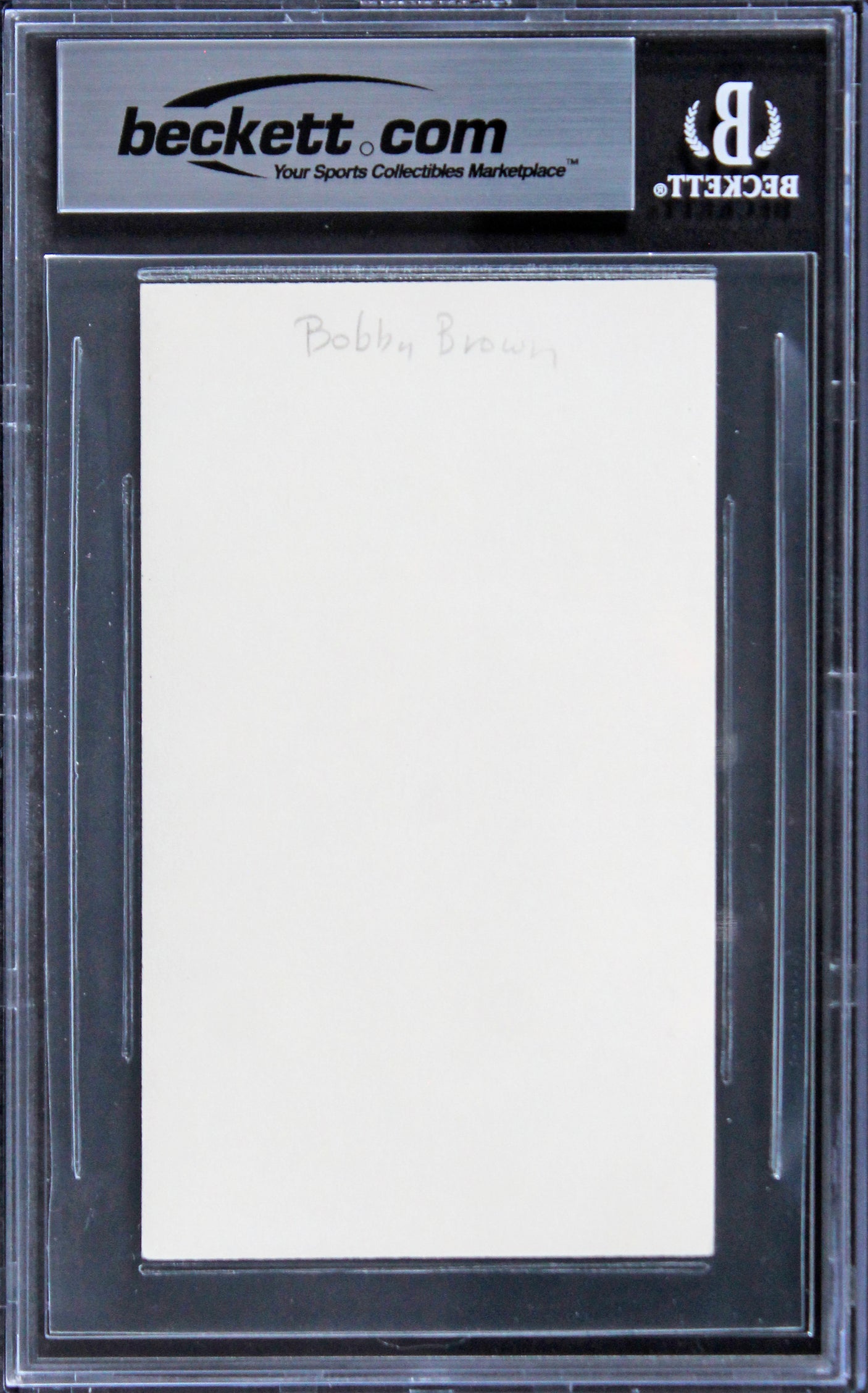 Bobby Brown Singer Authentic Signed 3x5 Index Card Autographed BAS Slabbed