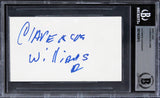 Clarence Williams American Gangster Authentic Signed 3x5 Index Card BAS Slabbed