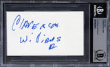 Clarence Williams American Gangster Authentic Signed 3x5 Index Card BAS Slabbed