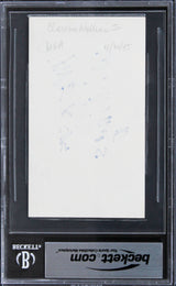 Clarence Williams American Gangster Authentic Signed 3x5 Index Card BAS Slabbed