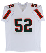 Miami Ray Lewis Authentic Signed White Pro Style Jersey Autographed BAS Witness