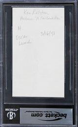 Ken Ralston A Few Good Men Authentic Signed 3x5 Index Card BAS Slabbed