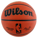 Lakers Magic Johnson Signed Wilson Basketball w/ Gold Sig w/ case BAS Wit
