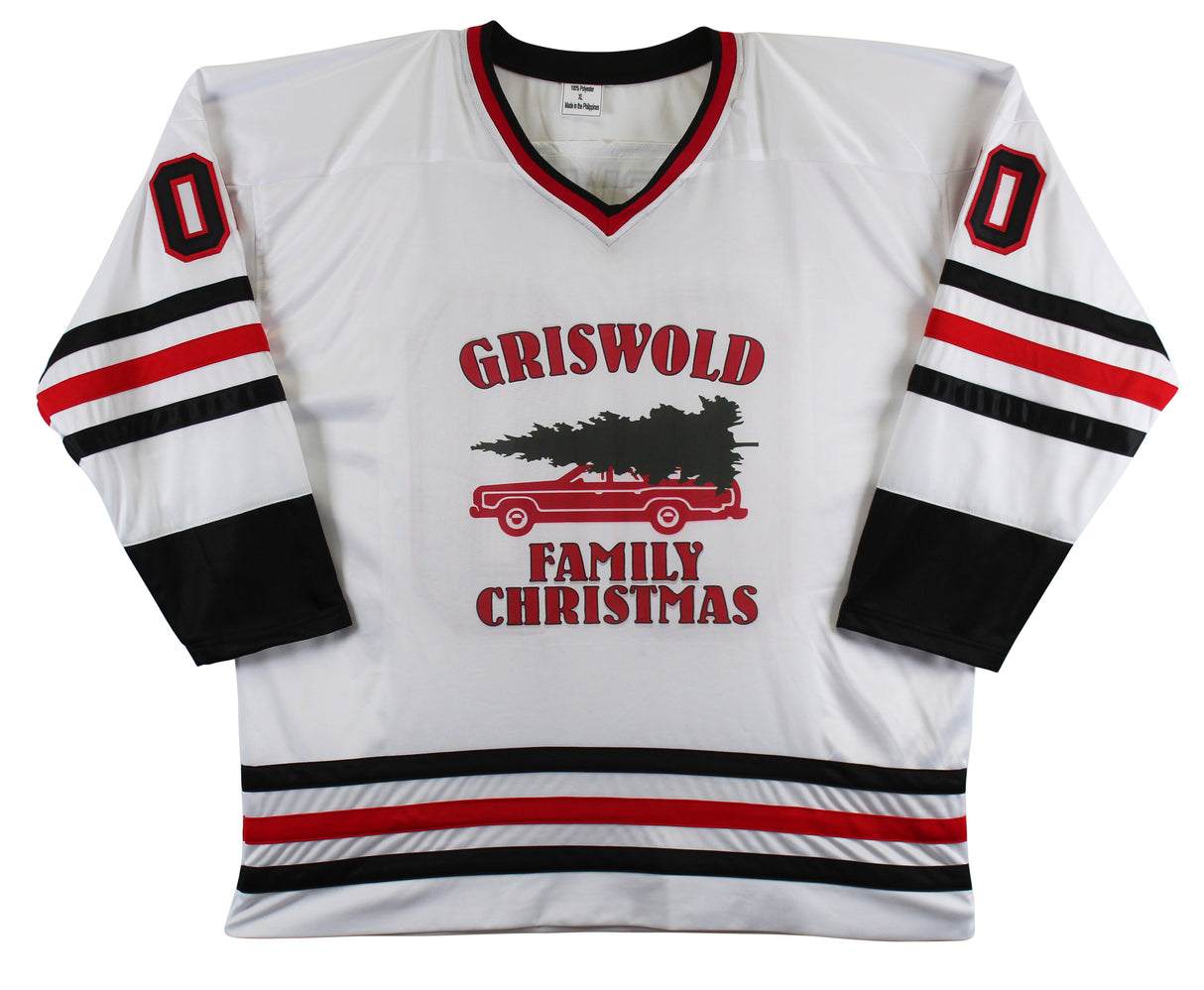 Chevy Chase Beat me off - Clark Griswold Authentic Signed Hockey Jersey BAS Wit