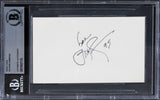 Richard Simmons Sweatin' to the Oldies "95" Signed 3x5 Index Card BAS Slabbed