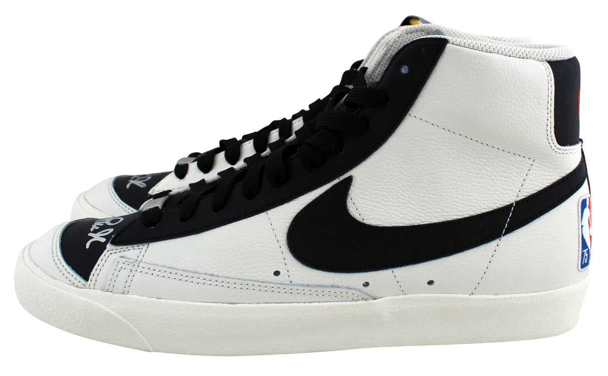 Lakers Magic Johnson Signed Nike NBA 75 Blazer Mid '77 EMB Shoes w/ Box BAS Wit