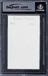 Richard Simmons Sweatin' to the Oldies "95" Signed 3x5 Index Card BAS Slabbed