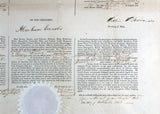 Abraham Lincoln Signed & Framed Four Language Ship's Passport Document BAS