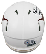 Texas Ja'Tavion Sanders Authentic Signed Speed Mini Helmet W/ Case BAS Witnessed