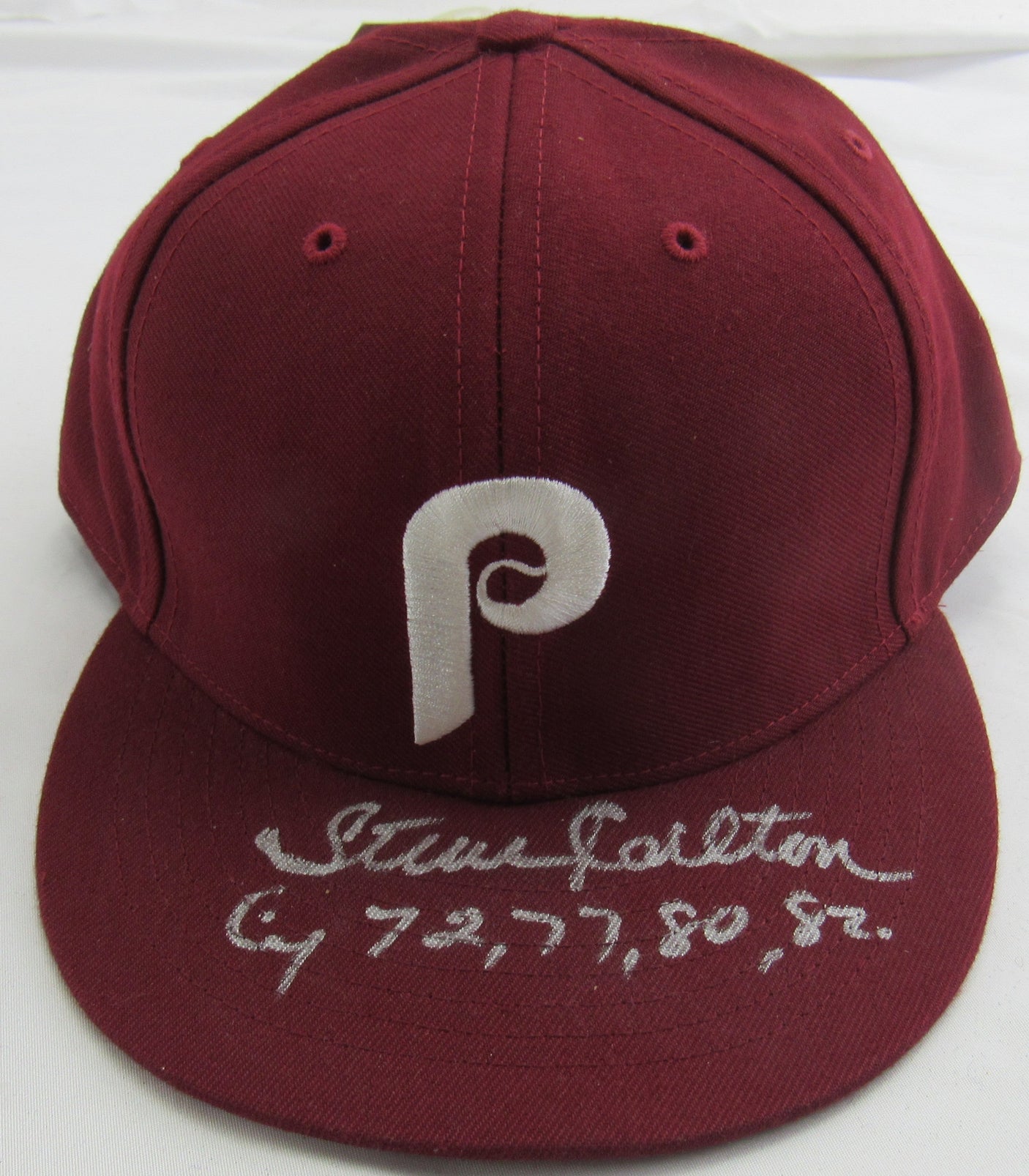 Steve Carlton Signed Phillies Auto Hat JSA CI59538
