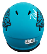 Jaguars Travis Hunter Authentic Signed Rave Speed Mini Helmet BAS Witnessed