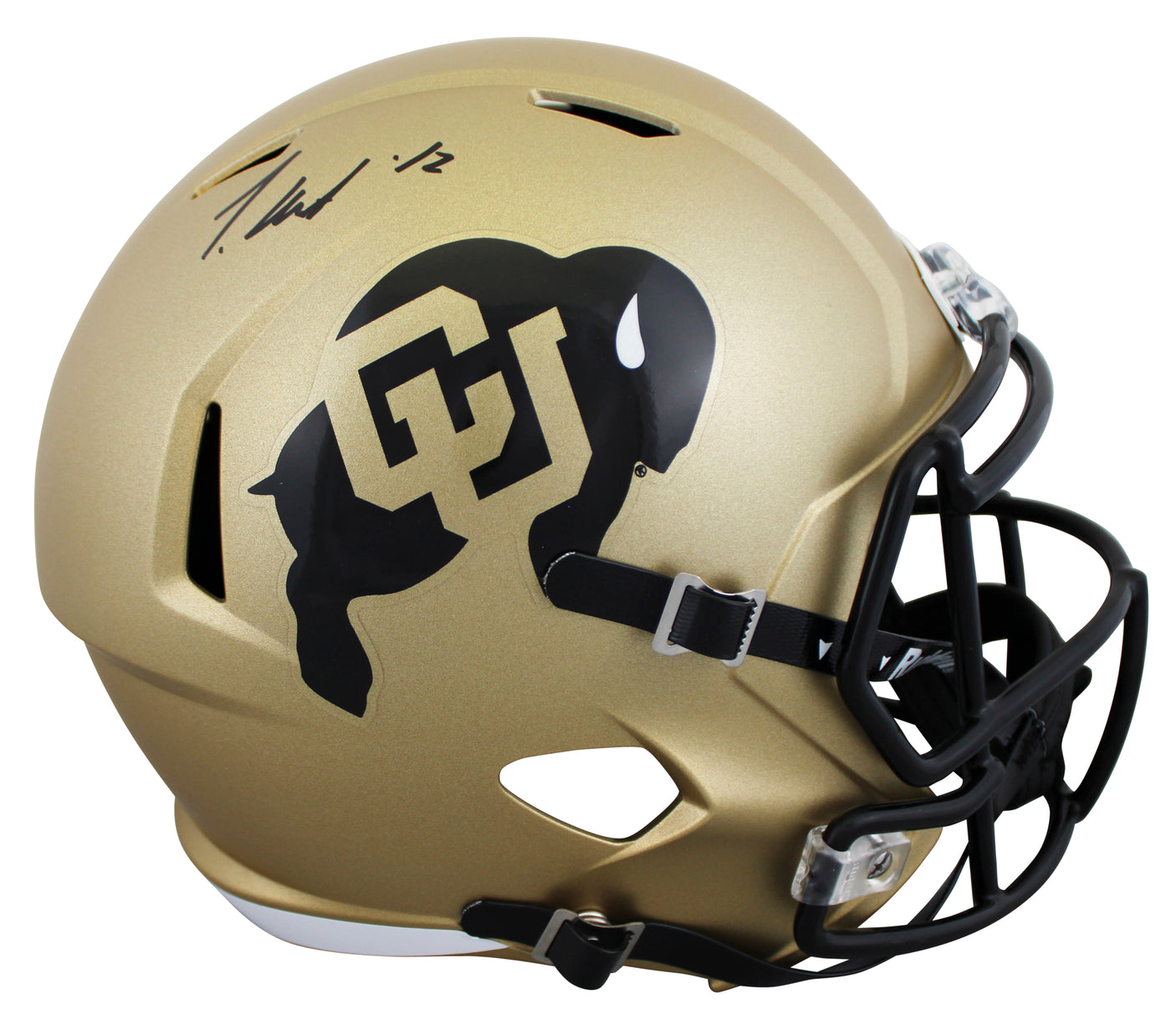 Colorado Travis Hunter Authentic Signed Full Size Speed Rep Helmet BAS Witnessed