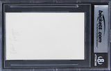 Robert Loggia Big Authentic Signed 3x5 Index Card Autographed BAS Slabbed 1