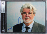 George Lucas Star Wars Authentic Signed 8x10 Photo Auto Graded 10! BAS Slabbed