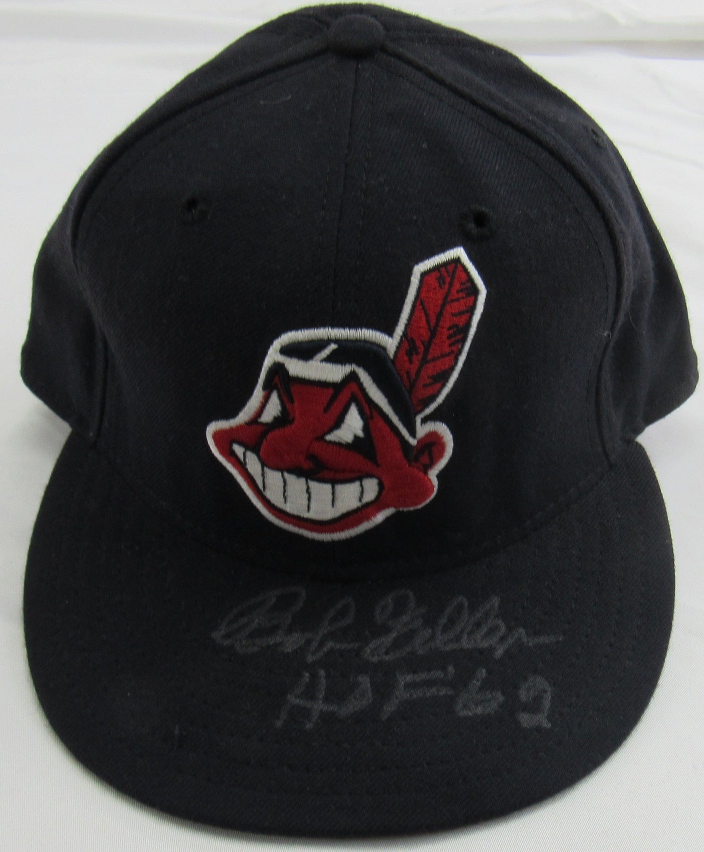 Bob Feller Signed Indians Auto Hat JSA CI59542