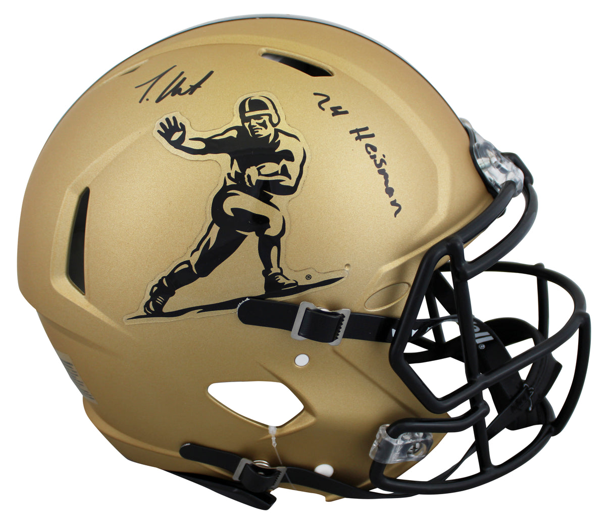 Travis Hunter "24 HT" Signed Heisman Logo Full Size Speed Proline Helmet BAS Wit
