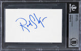 Rod Steiger In The Heat of the Night Signed 3x5 Index Card BAS Slabbed 5