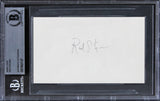 Rod Steiger In The Heat of the Night Signed 3x5 Index Card BAS Slabbed 6