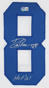 Drew Pearson "HOF 21" Signed White Pro Style Jersey Autographed BAS Witnessed