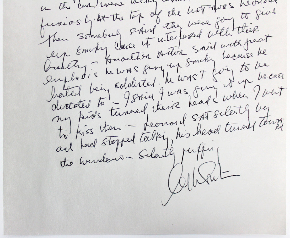 William Shatner Signed 7.25x10.5 1 Page Essay on Personal Letterhead BAS #A71925