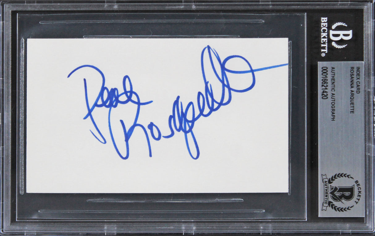 Rosanna Arquette Pulp Fiction Authentic Signed 3x5 Index Card BAS Slabbed 3