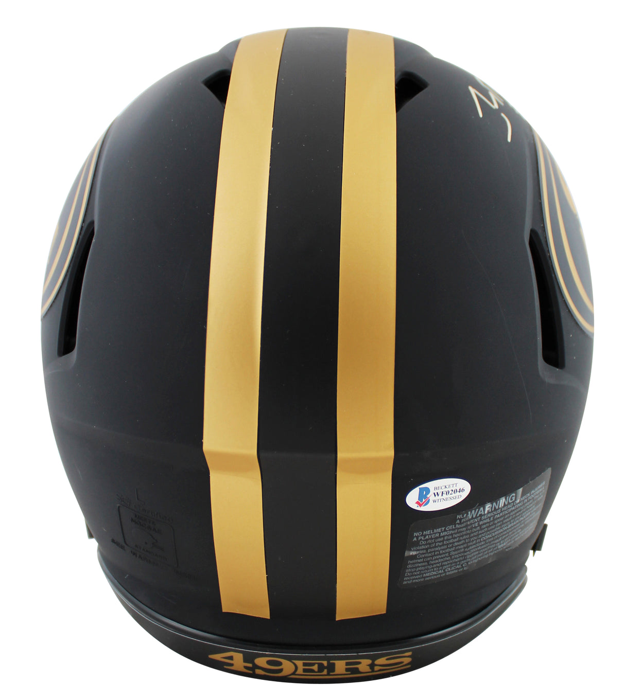 49ers Jerry Rice Signed Eclipse Full Size Speed Proline Helmet BAS Witnessed