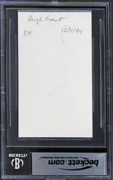 Hugh Grant Love Actually Authentic Signed 3x5 Index Card BAS Slabbed 3