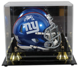 Giants Jalin Hyatt Authentic Signed Blue Speed Mini Helmet w/ Case BAS Witness 2