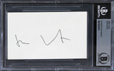 Hugh Grant Love Actually Authentic Signed 3x5 Index Card BAS Slabbed 4