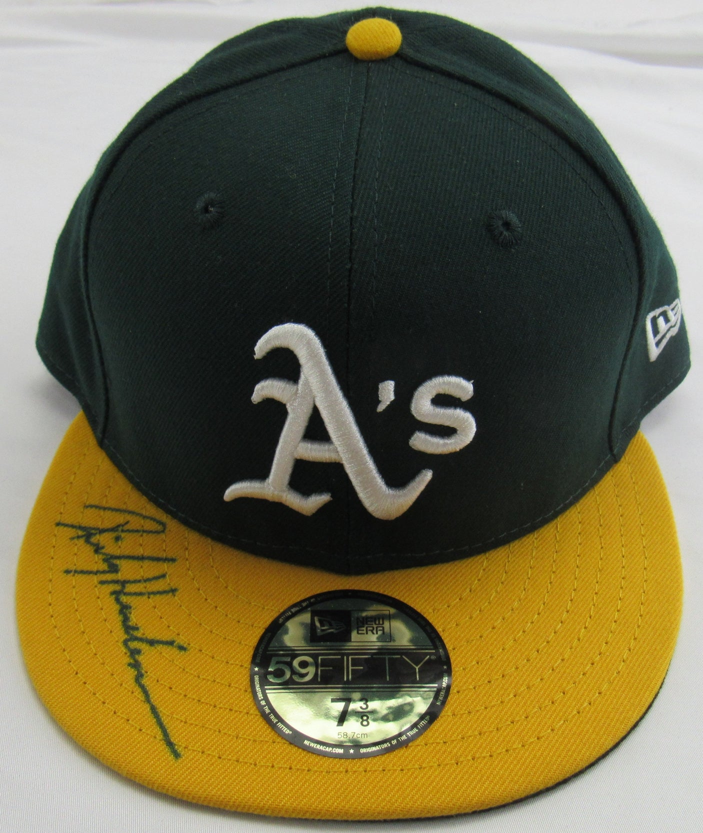 Rickey Henderson Signed A's Athletics Auto Hat JSA CI59547