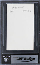 Hugh Grant Love Actually Authentic Signed 3x5 Index Card BAS Slabbed 4