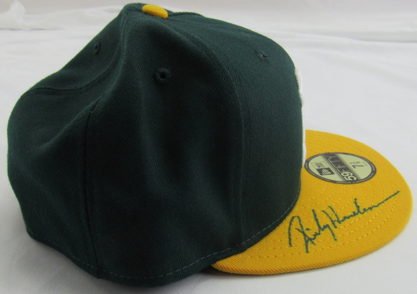 Rickey Henderson Signed A's Athletics Auto Hat JSA CI59547