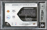 Magic Johnson & Julius Dr.J Erving Signed 2008 SPX #WMCEJ Card Auto 10 BAS Slab