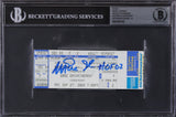 Magic Johnson HOF 02 Signed HOF Induction Ticket Stub Auto 10! BAS Slabbed 3