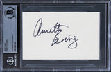 Annette Bening American Beauty Authentic Signed 3x5 Index Card BAS Slabbed
