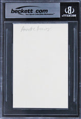 Annette Bening American Beauty Authentic Signed 3x5 Index Card BAS Slabbed
