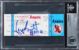 Royals George Brett "3000" Authentic Signed Sep 30, 1992 Ticket Stub BAS Slabbed