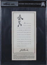 Larry Bird & Magic Johnson Signed 2/4/1993 Larry Bird Night Ticket Stub BAS Slab