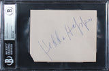Hedda Hopper & CYD Charisse Authentic Signed 4.5x5.5 Cut Signature BAS Slabbed