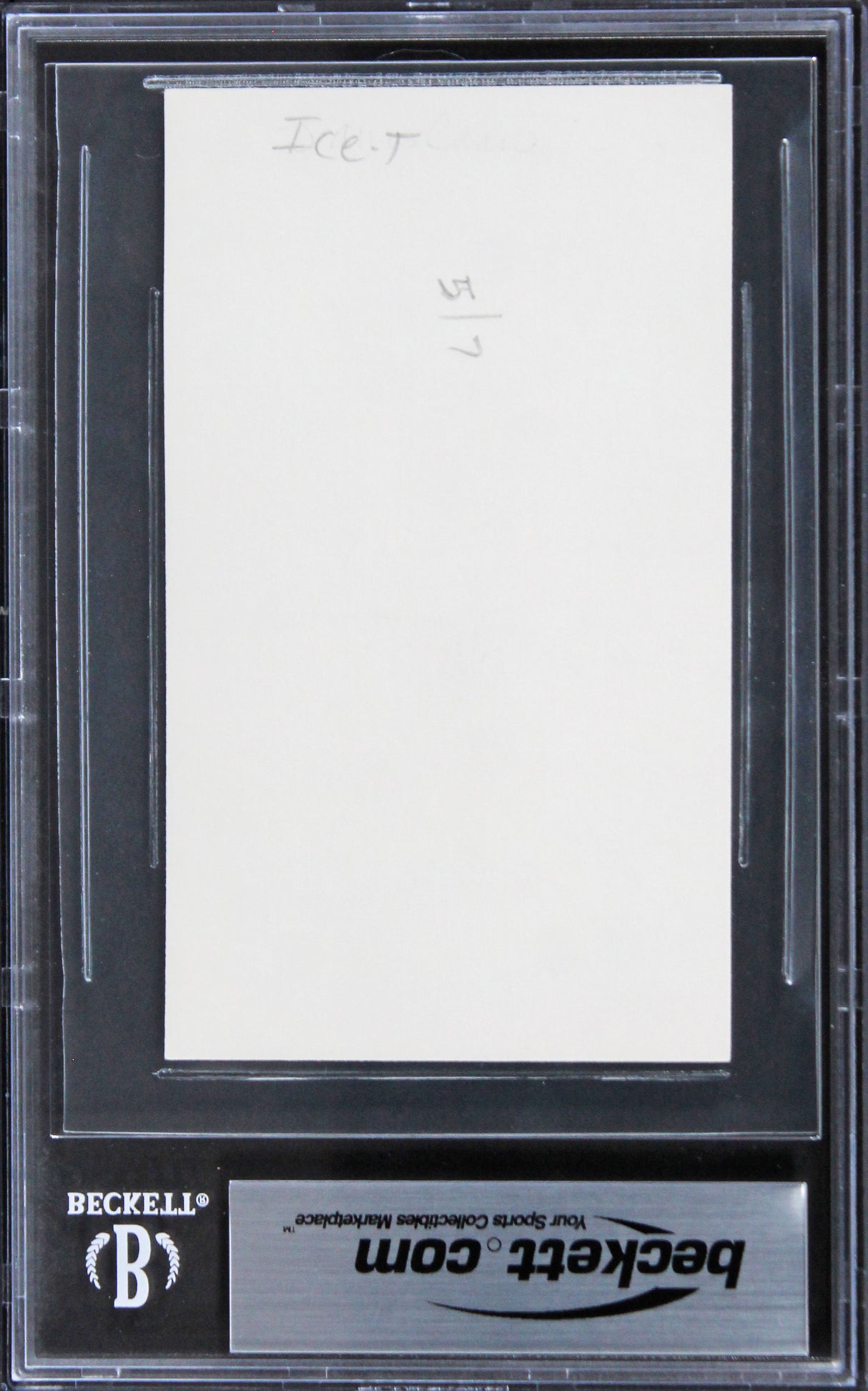 Ice-T Law & Order SVU "91" Authentic Signed 3x5 Index Card BAS Slabbed