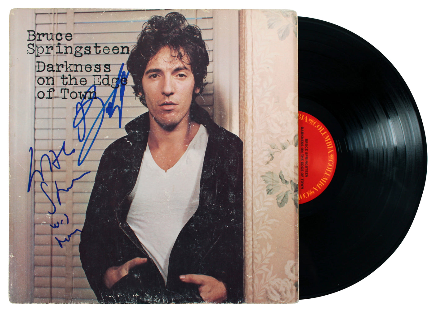 Bruce Springsteen & Steven Van Zandt Signed Album Cover W/ Vinyl JSA #Z88807