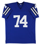 Bob Lilly "HOF 80" Authentic Signed Blue Pro Style Jersey BAS Witnessed