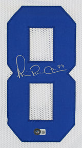 Michael Irvin Authentic Signed White Pro Style Framed Jersey BAS Witnessed