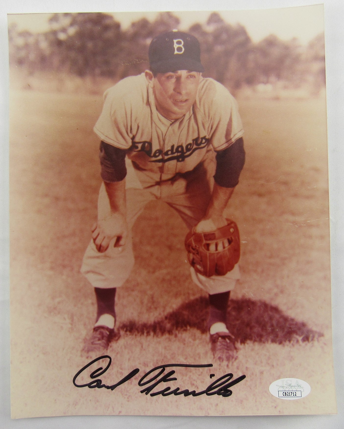 Carl Furillo Signed Auto Autograph 8x10 Photo JSA CB21712