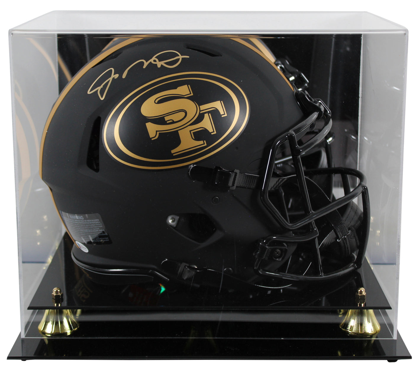 49ers Joe Montana Signed Eclipse Full Size Speed Proline Helmet w/ Case BAS Wit