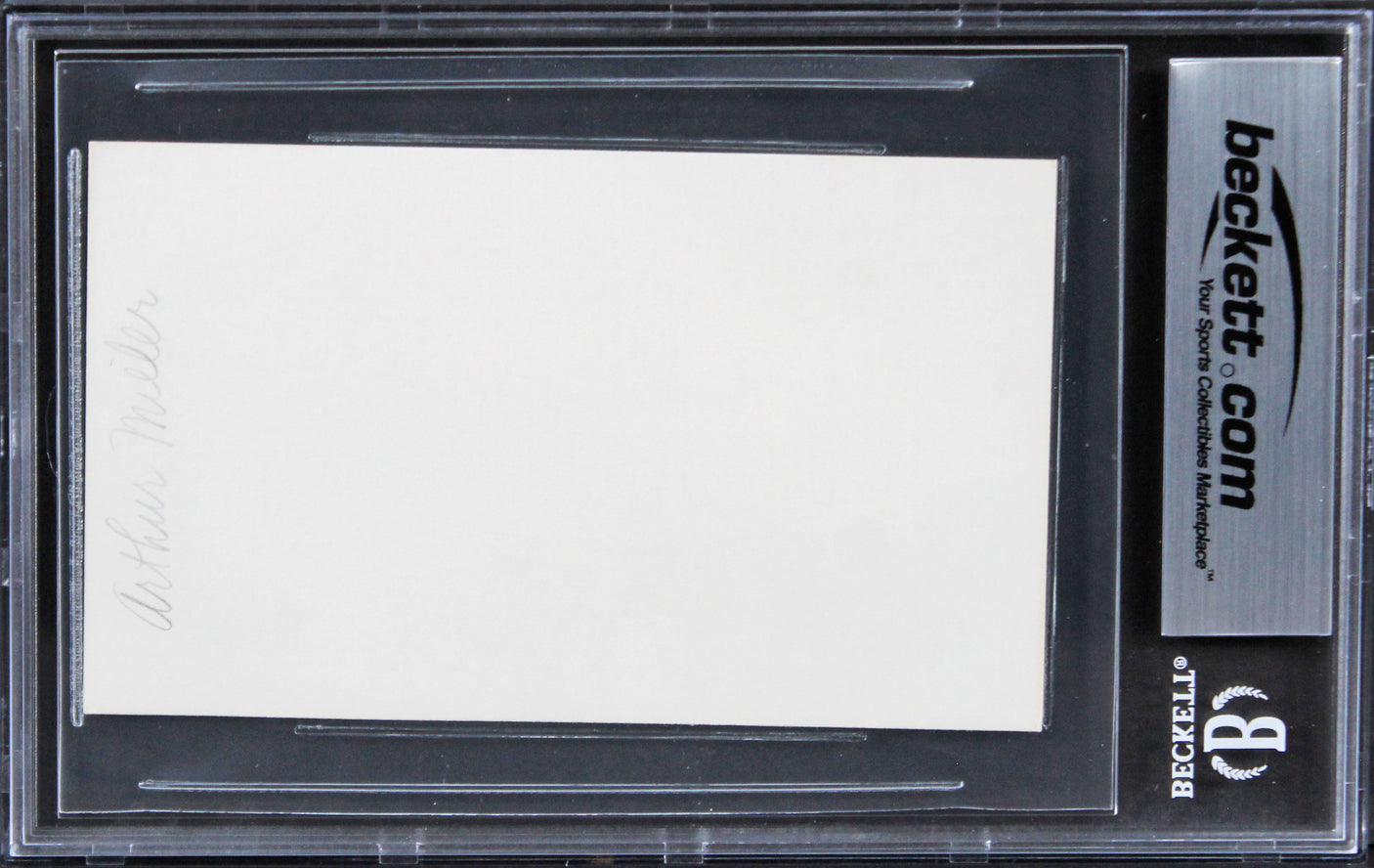 Arthur Miller The Crucible Authentic Signed 3x5 Index Card BAS Slabbed