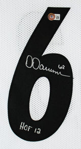 Dermontti Dawson "HOF 12" Authentic Signed White Pro Style Jersey BAS Witnessed