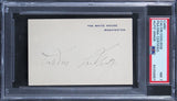 Calvin Coolidge Authentic Signed 2.75x4.25 White House Card Auto NM 7 PSA Slab