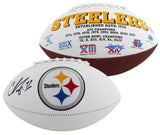 Steelers Chase Claypool Signed Rawlings White Panel Logo Football BAS Witnessed