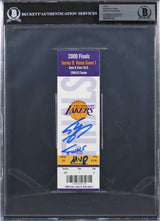 Shaquille O'Neal Finals MVP Signed 2000 Finals GM 1 Ticket Stub Auto 10 BAS Slab